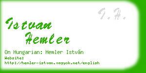 istvan hemler business card